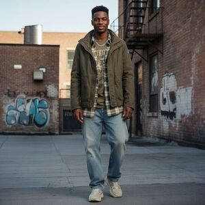 Vintage Abercrombie & Fitch Olive Field Jacket – Y2K Military Grunge Utility - M